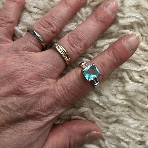 3/$25 Aquamarine Blue Ring - Picture 5 of 8